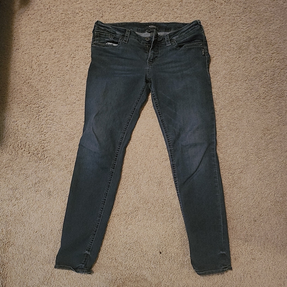 Silver Jeans Women's Dark Blue Skinny Jeans